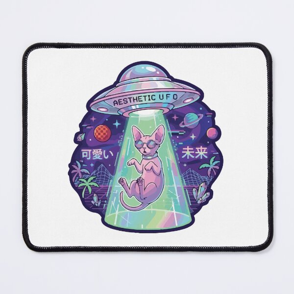 Item preview, Sphynx Cat Outer Space UFO Alien Funny Cute Art designed and sold by Arc2020.