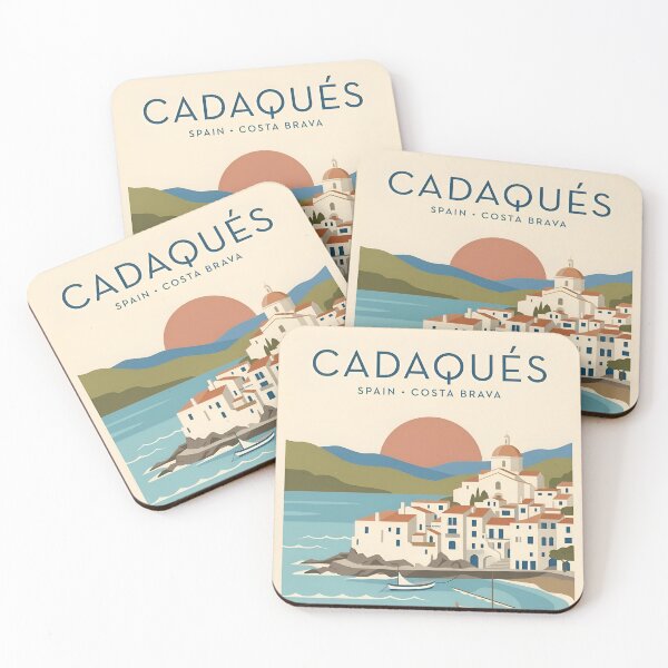 Artikelvorschau, Vintage-Reiseposter „Cadaqués, Spanien“ – Minimalistischer Kunstdruck der Costa Brava entworfen und verkauft von DuckOddity.