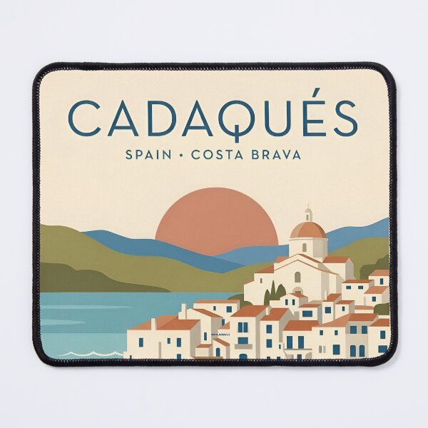Item preview, Cadaques Spain Vintage Travel Poster - Minimalist Costa Brava Art Print designed and sold by DuckOddity.