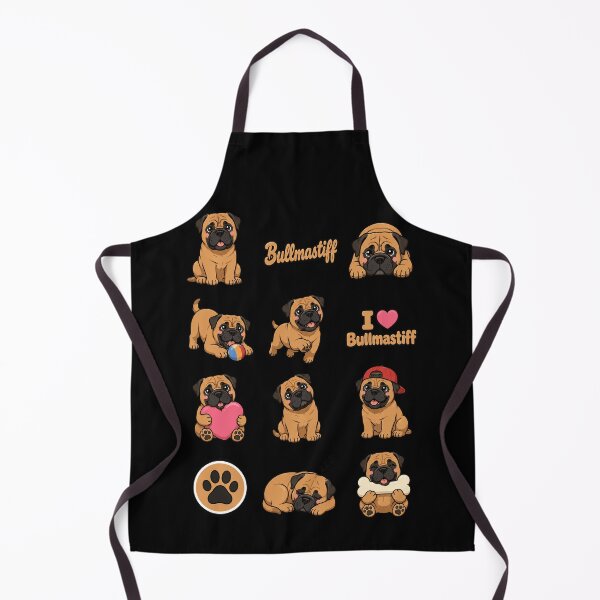 Item preview, Cute Bull Mastiff stickers and apparel design designed and sold by rafaeltto.