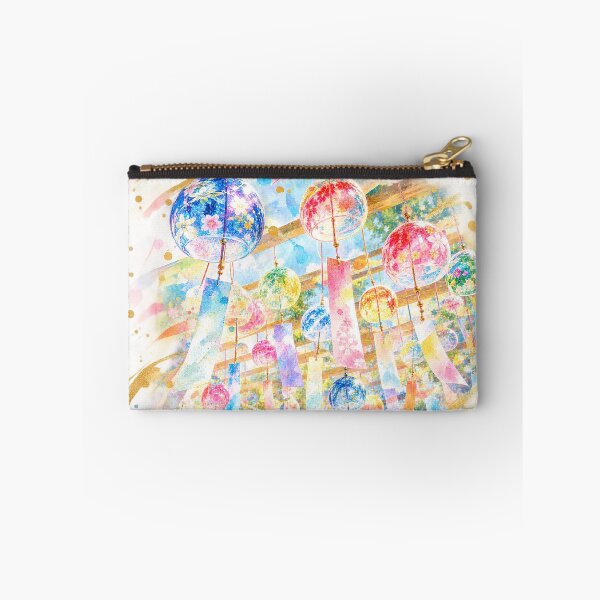 Item preview, Colorful Japanese Furin Wind Chimes – Dreamy Watercolor Summer Festival Art designed and sold by アミヤジャ.