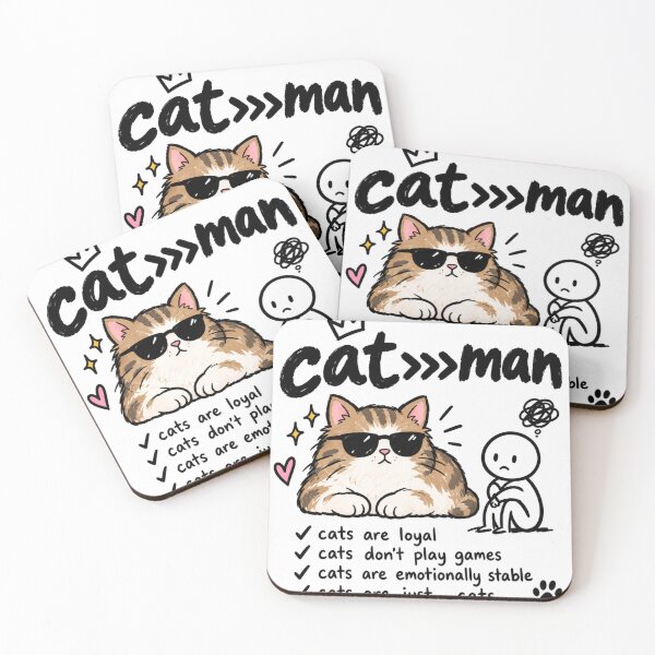 Item preview, Cat >>> Man | Funny Gen Z Cat Lover Quote designed and sold by Purplippie.