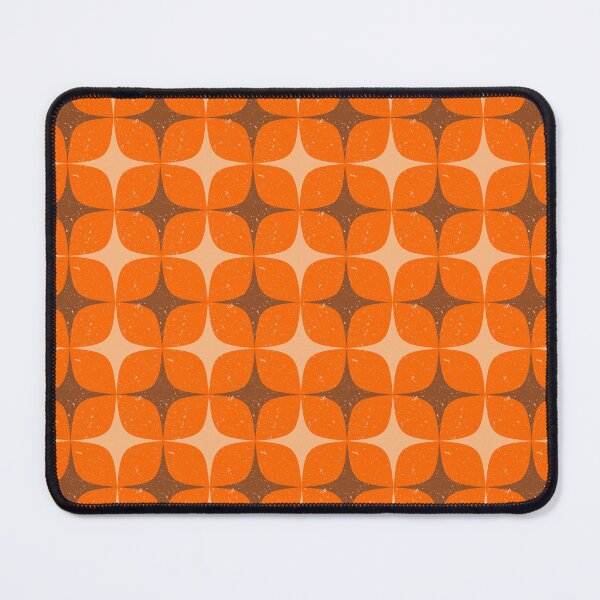 Item preview, Retro Atomic Petal Grid – Distressed Mod Geometric Pattern | Orange designed and sold by Frohyou.