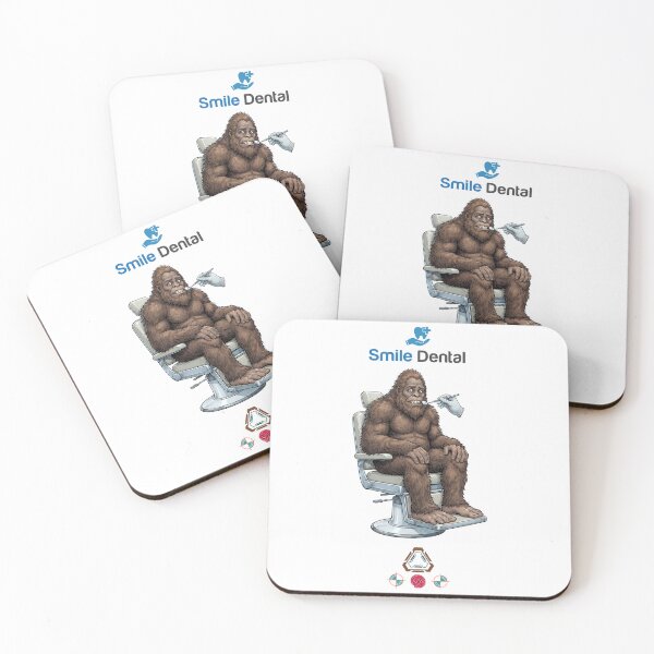 Item preview, Nervous Bigfoot at the Dentist - Funny Sasquatch Cryptid Cartoon designed and sold by Whimsy Trail Co.