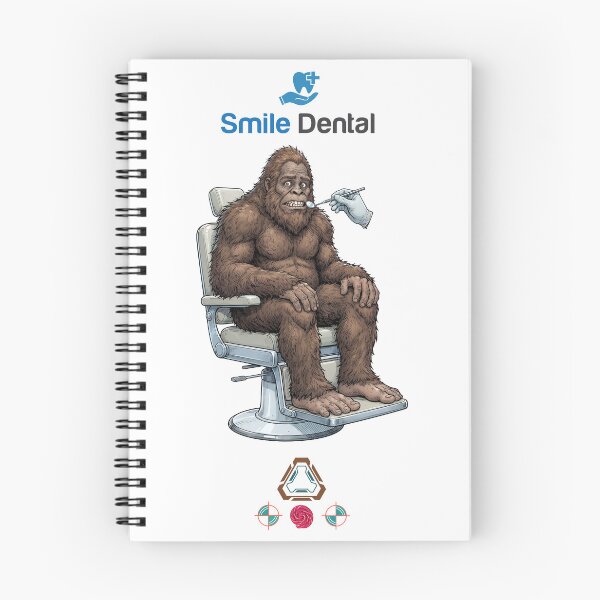 Item preview, Nervous Bigfoot at the Dentist - Funny Sasquatch Cryptid Cartoon designed and sold by Whimsy Trail Co.