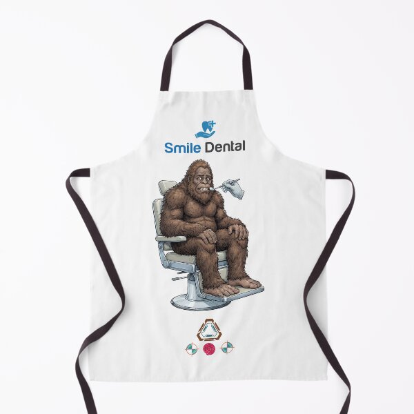Item preview, Nervous Bigfoot at the Dentist - Funny Sasquatch Cryptid Cartoon designed and sold by Whimsy Trail Co.
