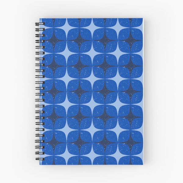 Item preview, Retro Atomic Petal Grid – Distressed Mod Geometric Pattern | Blue designed and sold by Frohyou.