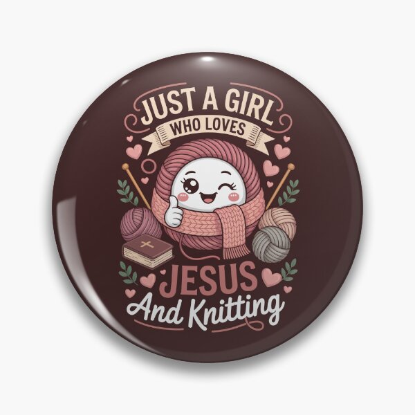 Item preview, JUST A GIRL WHO LOVES JESUS AND KNITTING  designed and sold by jkrphoto.