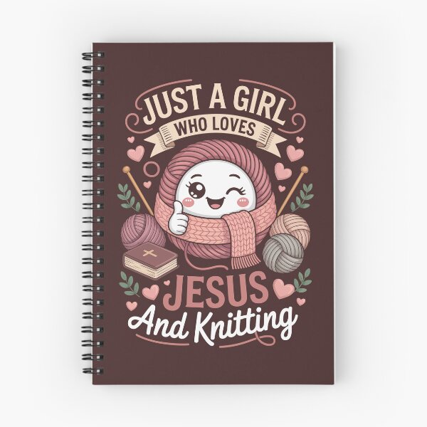Item preview, JUST A GIRL WHO LOVES JESUS AND KNITTING  designed and sold by jkrphoto.