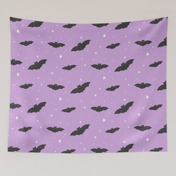 Item preview, Cute Purple Halloween Bat Pattern designed and sold by Flora-and-Fable.