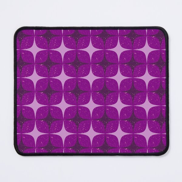 Item preview, Retro Atomic Petal Grid – Distressed Mod Geometric Pattern | Purple designed and sold by Frohyou.