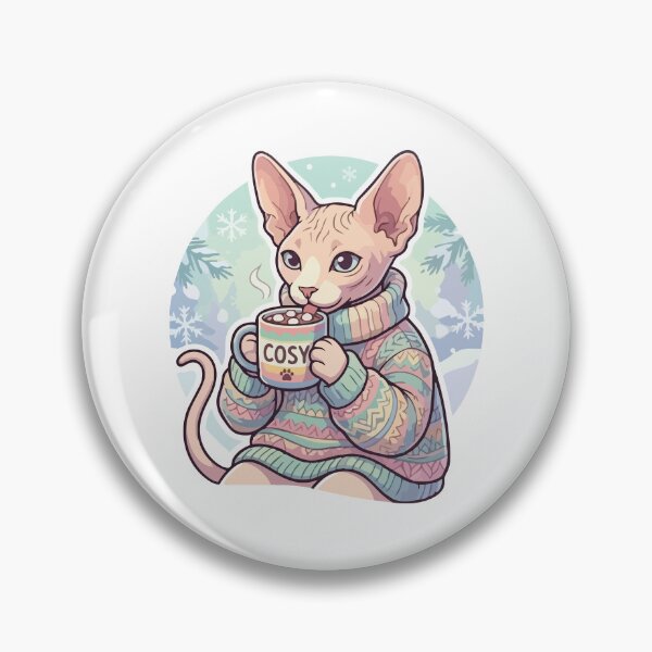 Item preview, Sphynx Cat Wearing Cozy Sweater Winter Humor designed and sold by Arc2020.
