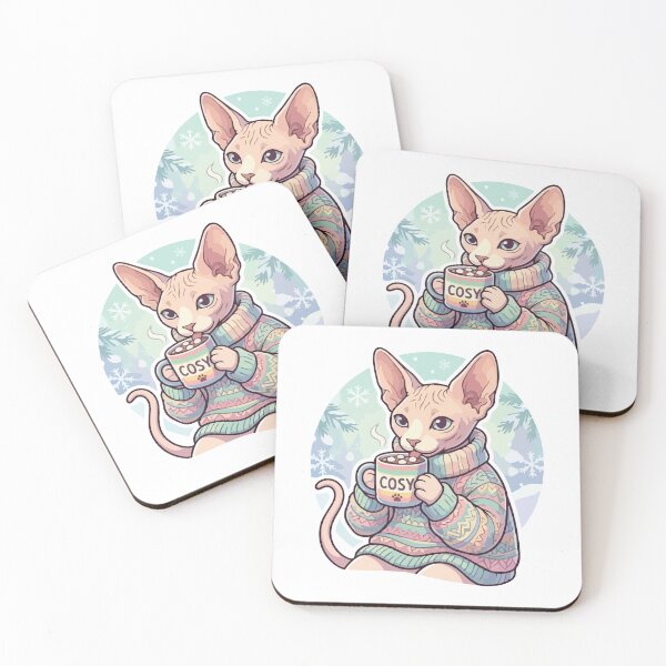 Item preview, Sphynx Cat Wearing Cozy Sweater Winter Humor designed and sold by Arc2020.