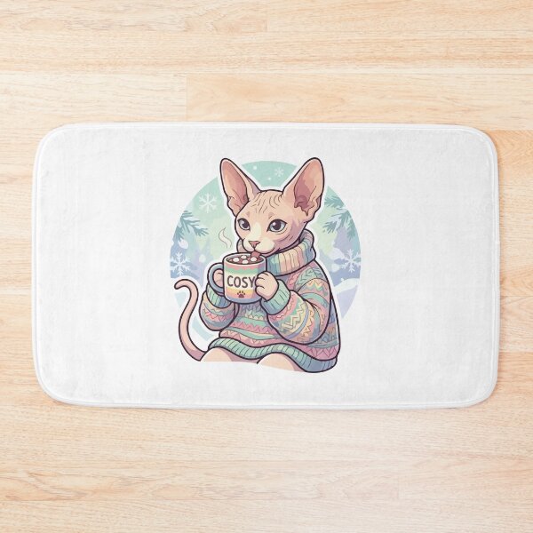 Item preview, Sphynx Cat Wearing Cozy Sweater Winter Humor designed and sold by Arc2020.