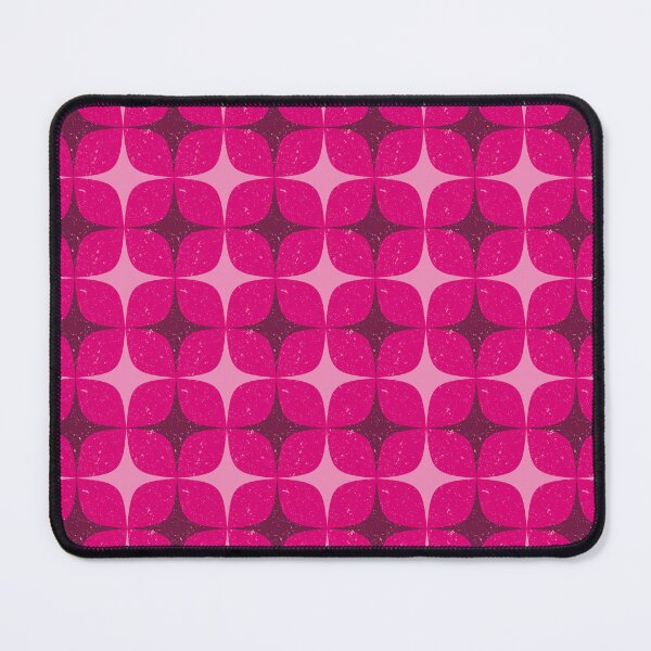 Item preview, Retro Atomic Petal Grid – Distressed Mod Geometric Pattern | Pink designed and sold by Frohyou.