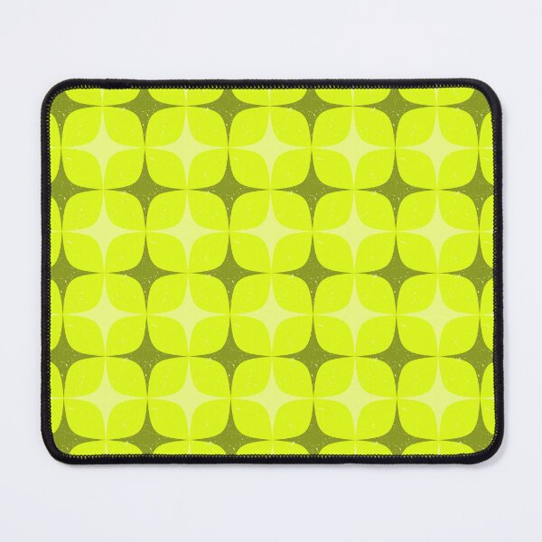 Item preview, Retro Atomic Petal Grid – Distressed Mod Geometric Pattern | Chartreuse designed and sold by Frohyou.