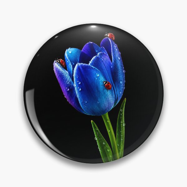 Item preview, Ladybugs on an Electric Blue Tulip designed and sold by Kimberly Palmer.