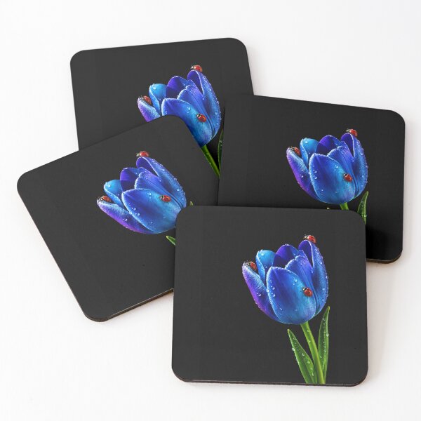 Item preview, Ladybugs on an Electric Blue Tulip designed and sold by Kimberly Palmer.