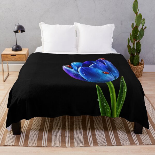 Item preview, Ladybugs on an Electric Blue Tulip designed and sold by Kimberly Palmer.