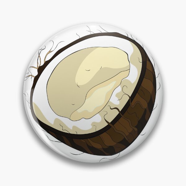 Item preview, Exotic Tropical Coconut Fruit Summer Illustration designed and sold by OrPolly.