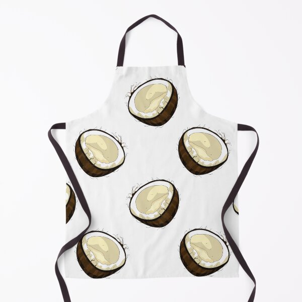 Item preview, Exotic Tropical Coconut Fruit Summer Illustration designed and sold by OrPolly.