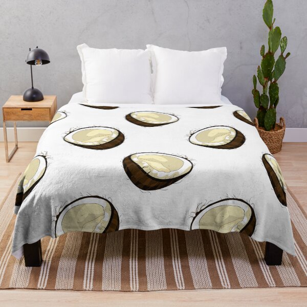 Item preview, Exotic Tropical Coconut Fruit Summer Illustration designed and sold by OrPolly.