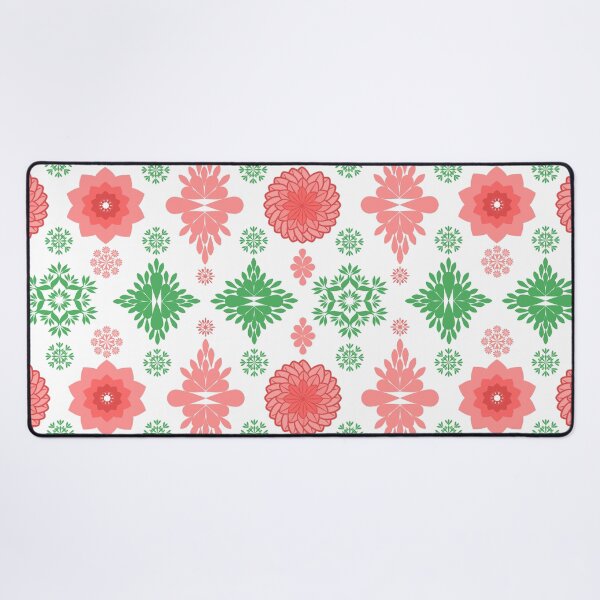 Item preview, Pink and Green Floral Mandala Pattern with Decorative Botanical Motifs on White Background designed and sold by Ei-Ei.