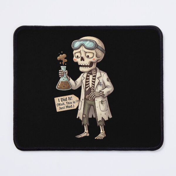 Item preview, Mad Scientist Skeleton Funny Design designed and sold by NadinArtStudio.