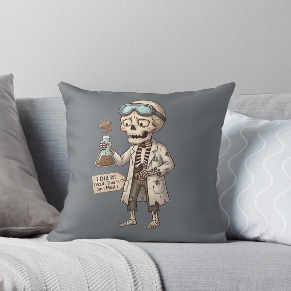 Item preview, Mad Scientist Skeleton Funny Design designed and sold by NadinArtStudio.