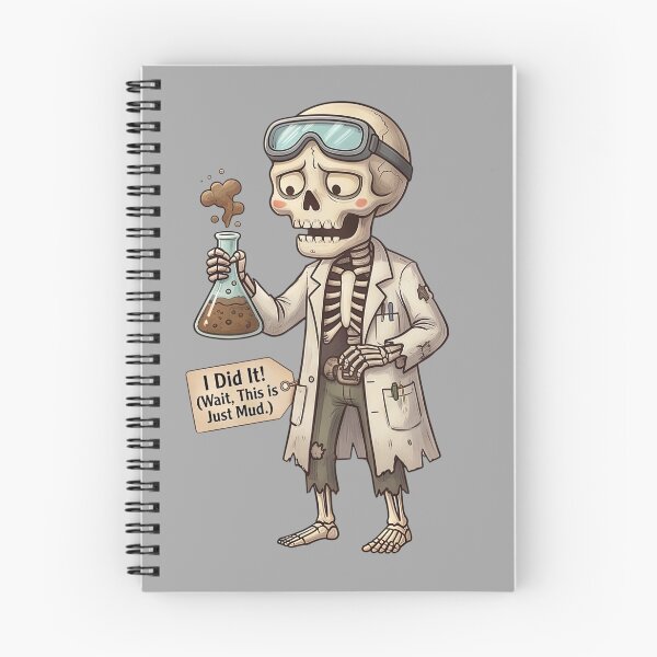 Item preview, Mad Scientist Skeleton Funny Design designed and sold by NadinArtStudio.