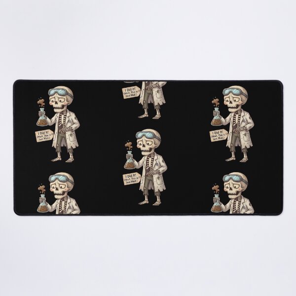 Item preview, Mad Scientist Skeleton Funny Design designed and sold by NadinArtStudio.