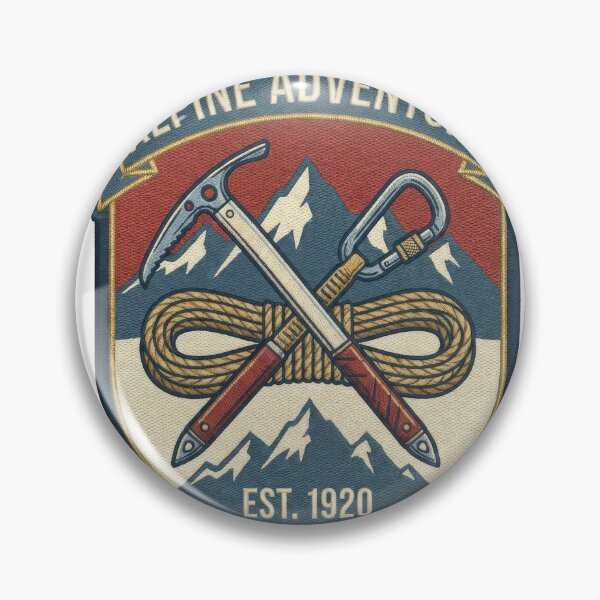 Item preview, Vintage Alpine Adventure Retro Mountaineering Climbing Badge designed and sold by Rahat3344.