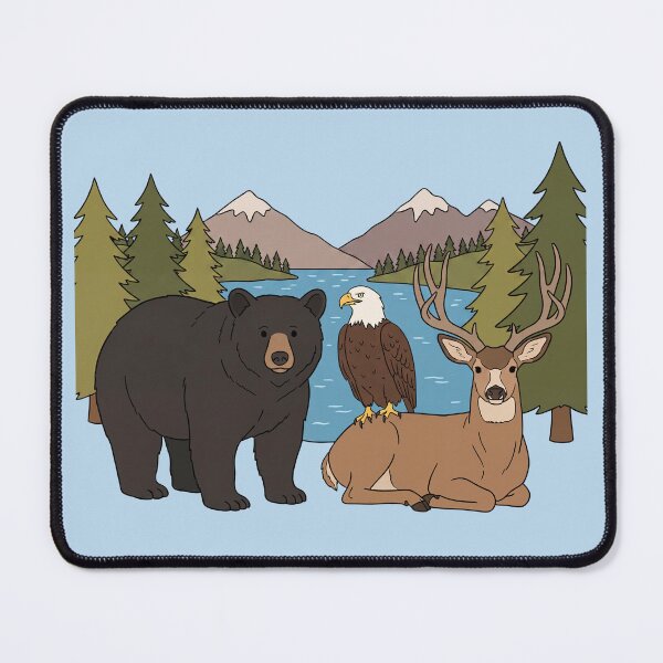 Item preview, Retro Cartoon North American Wildlife designed and sold by Milasneeze.