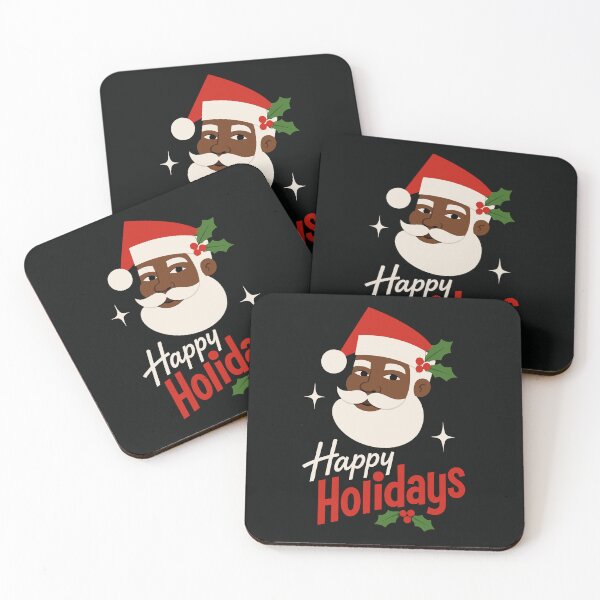 Item preview, Black Christmas Happy Holidays From Afrcian American Santa designed and sold by alenaz.