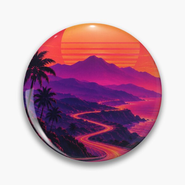 Item preview, Neon Sunset Highway Retro 80s designed and sold by i-corp.