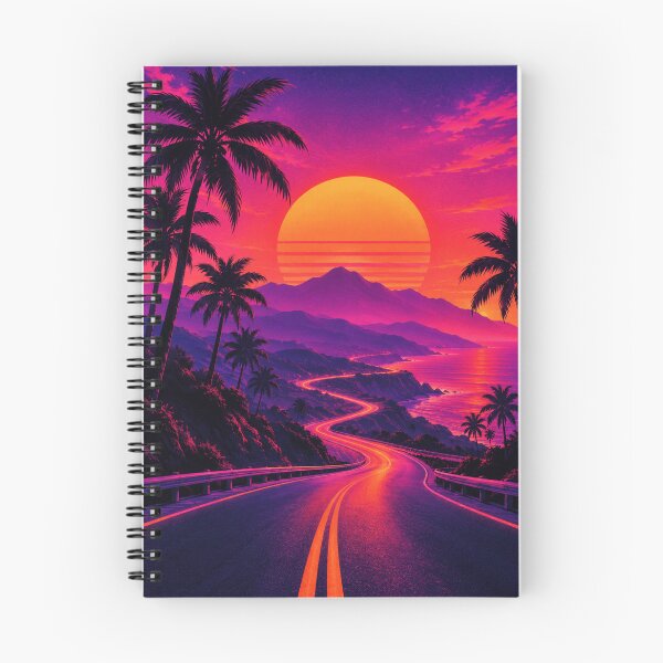 Item preview, Neon Sunset Highway Retro 80s designed and sold by i-corp.