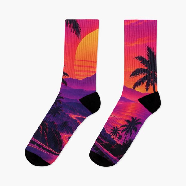 Item preview, Neon Sunset Highway Retro 80s designed and sold by i-corp.