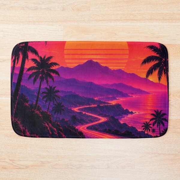 Item preview, Neon Sunset Highway Retro 80s designed and sold by i-corp.