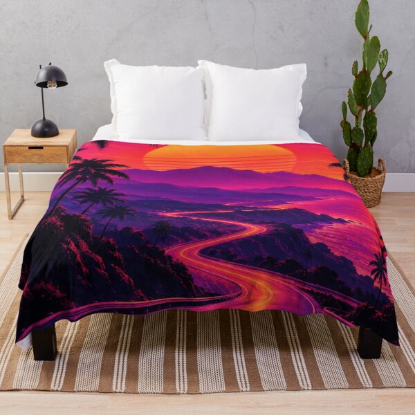 Item preview, Neon Sunset Highway Retro 80s designed and sold by i-corp.
