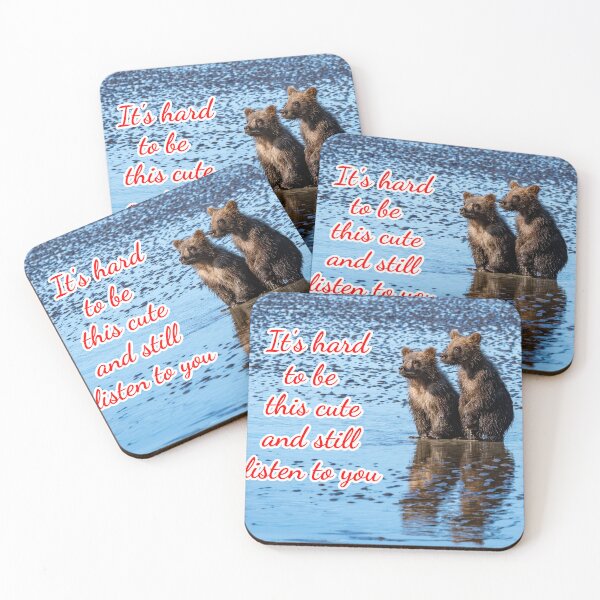 Item preview, It's Hard To Be This Cute Bear Cubs Sticker designed and sold by kristield.