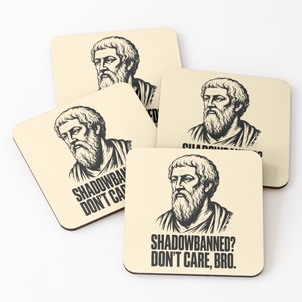 Item preview, Shadowbanned? Don’t Care, Bro. Vintage Greek Philosopher Art & Philosophy Humor. (Plato Meme Collection). designed and sold by SaraSumi.