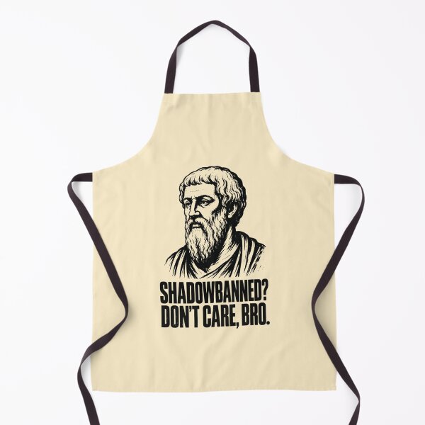 Item preview, Shadowbanned? Don’t Care, Bro. Vintage Greek Philosopher Art & Philosophy Humor. (Plato Meme Collection). designed and sold by SaraSumi.