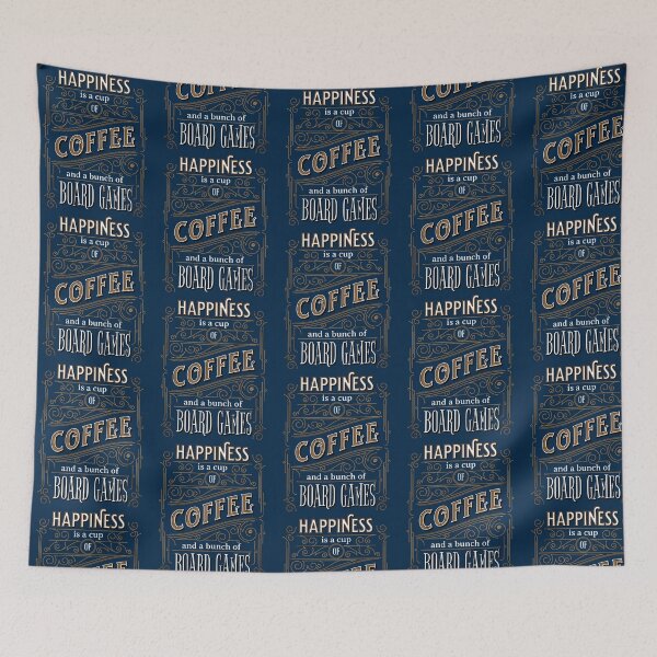 Item preview, Happiness Is Coffee And Board Games - Vintage Vibes designed and sold by RowenaGagnonz.