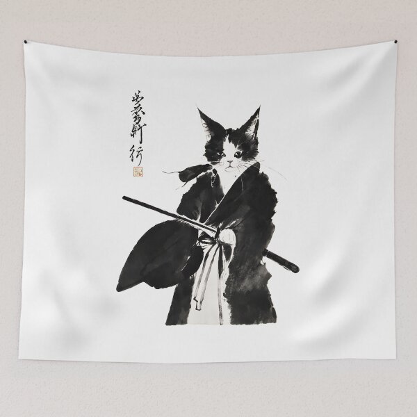 Item preview, Samurai cat designed and sold by SoyLamderma.