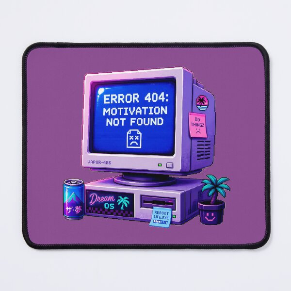 Item preview, Error 404 Motivation Not Found Pixel Art Sticker designed and sold by aysenism.