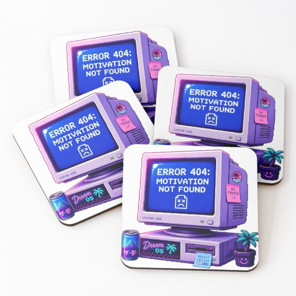 Item preview, Error 404 Motivation Not Found Pixel Art Sticker designed and sold by aysenism.