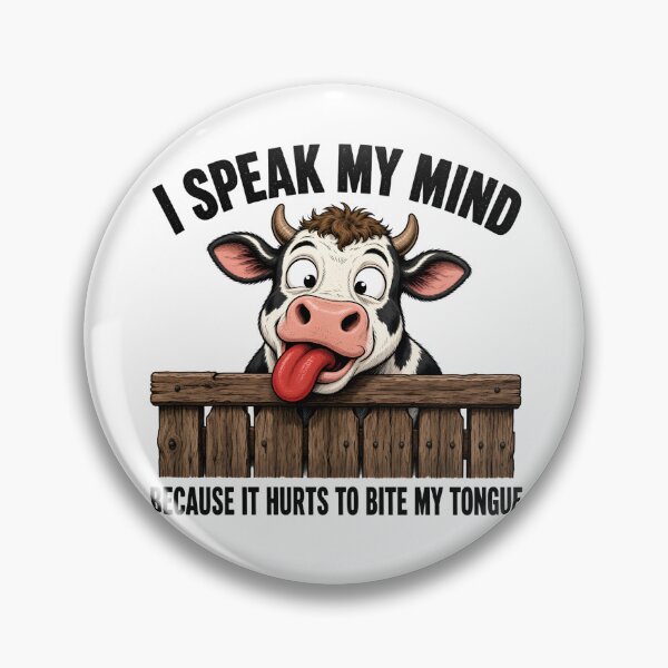 Item preview, I Speak My Mind Funny Cartoon Cow designed and sold by TshirtsOnline-.