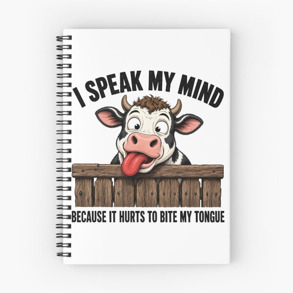 Item preview, I Speak My Mind Funny Cartoon Cow designed and sold by TshirtsOnline-.