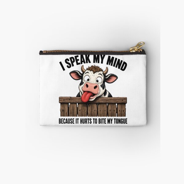 Item preview, I Speak My Mind Funny Cartoon Cow designed and sold by TshirtsOnline-.