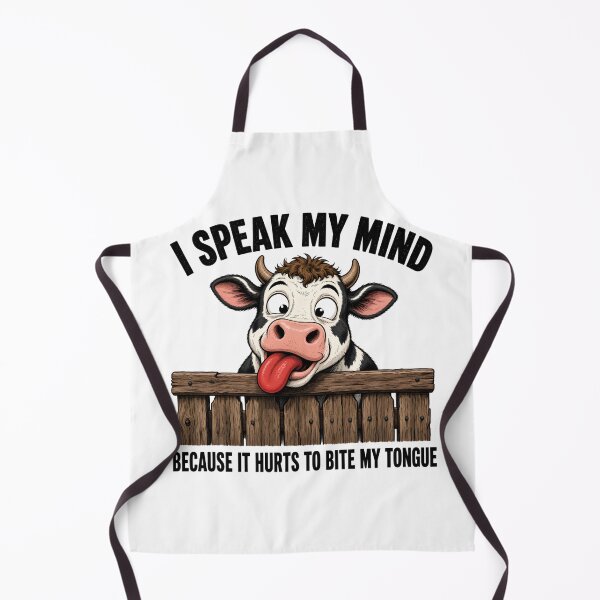 Item preview, I Speak My Mind Funny Cartoon Cow designed and sold by TshirtsOnline-.
